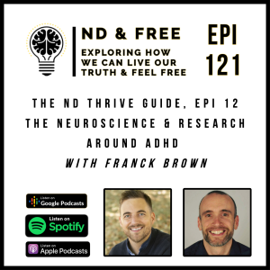 Epi 121 - The Neuroscience & Research around ADHD - With Franck Brown - The ND Thrive Guide Epi 12