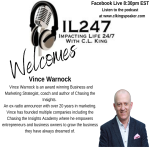 Interview with Author Podcast Host and Marketing Strategist and Coach Mr. Vince Warnock