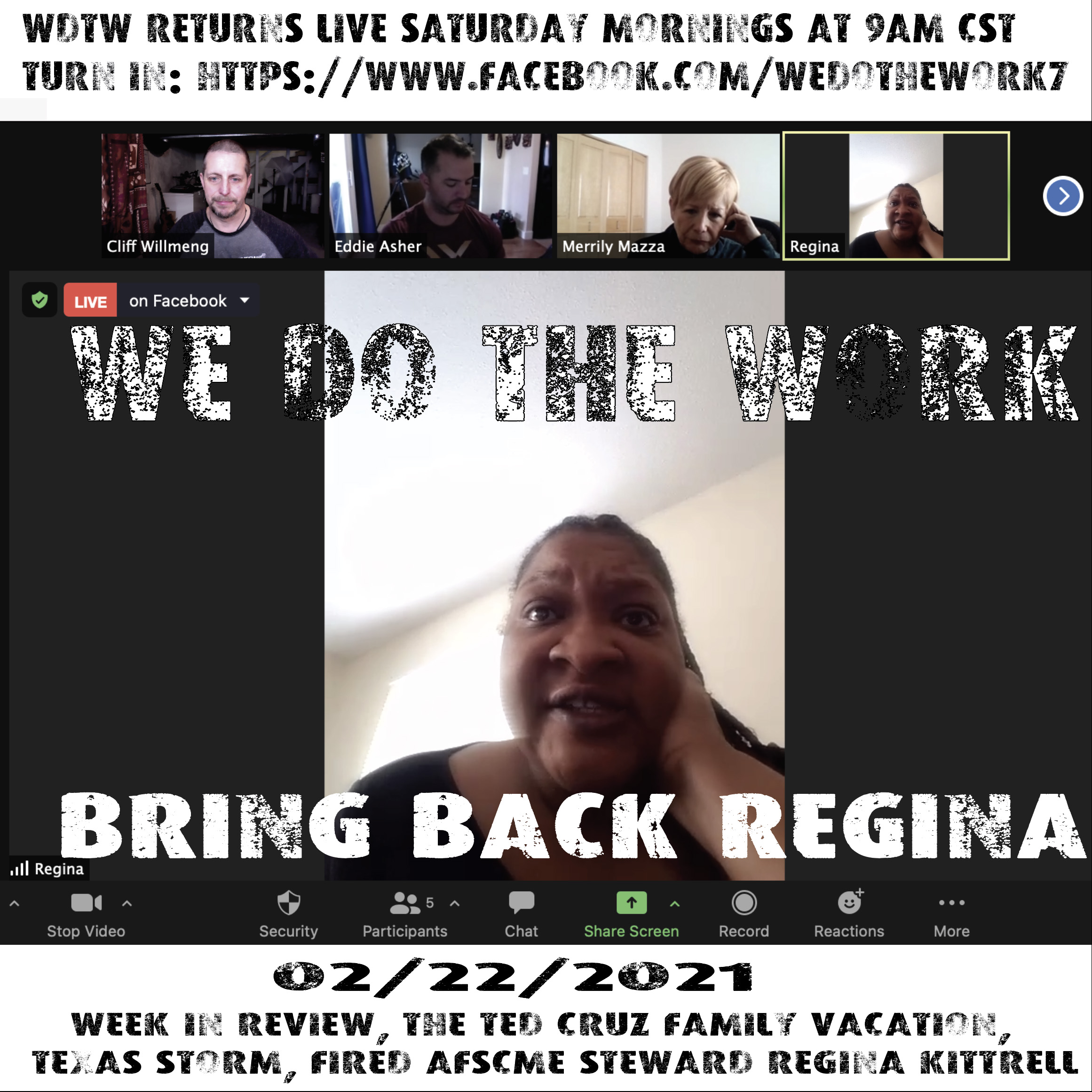 Feb 22 We Do The Work Ep5: Bring Back Regina. Plus,WTF is Cruz doing??