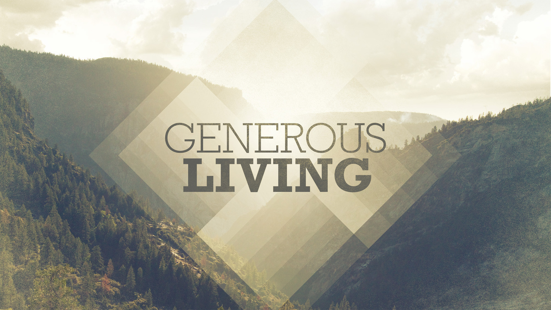 Generous Living Series Part 1 - Harvest of Generosity