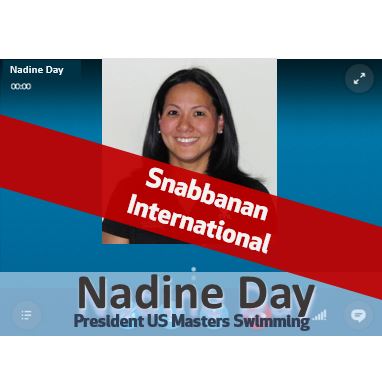 US Masters Swimming President Nadine Day hos Snabbanan