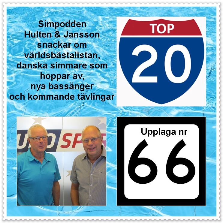 Simpodden Hultén & Jansson nr 66 - med världsbästalistan, danska simavhopp och mycket mer.