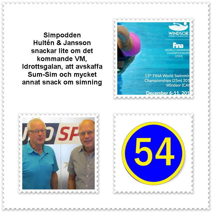 Simpodden Hultén & Jansson nr 54 - om att skrota Sum-Sim, om Idrottsgalan och om kommande VM
