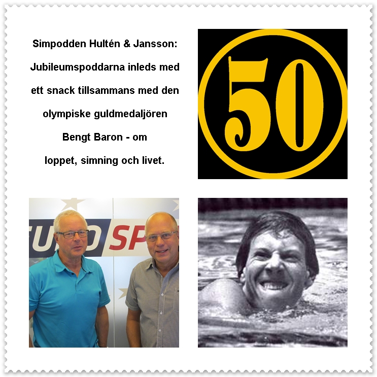 Simpodden Hultén & Jansson nr 50 - med Bengt Baron som gäst och mycket snack om hans simkarriär och en del annat.