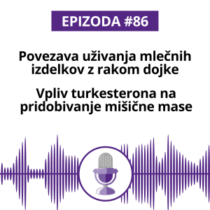 #86: Povezava uživanja mlečnih izdelkov z rakom dojke. Vpliv turkesterona na pridobivanje mišične mase.