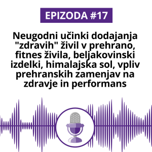 #17: Neugodni učinki dodajanja ”zdravih” živil v prehrano, fitnes živila, beljakovinski izdelki, himalajska sol, vpliv prehranskih zamenjav na zdravje in performans