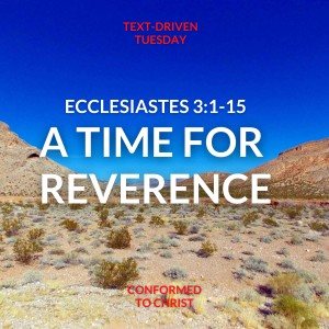 A Time for Reverence: Ecclesiastes 3:1-5 — Text-Driven Tuesday