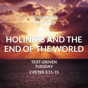 Text-Driven Tuesday — Holiness and the End of the World - 2 Peter 3:11-15