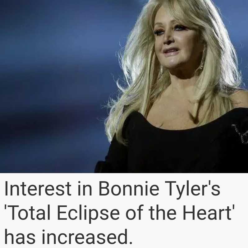 GET YOUR NERD MUSIC NEWS ONAug 22, 2017: BONNIE TYLER AND HER TOTAL ECLIPES 