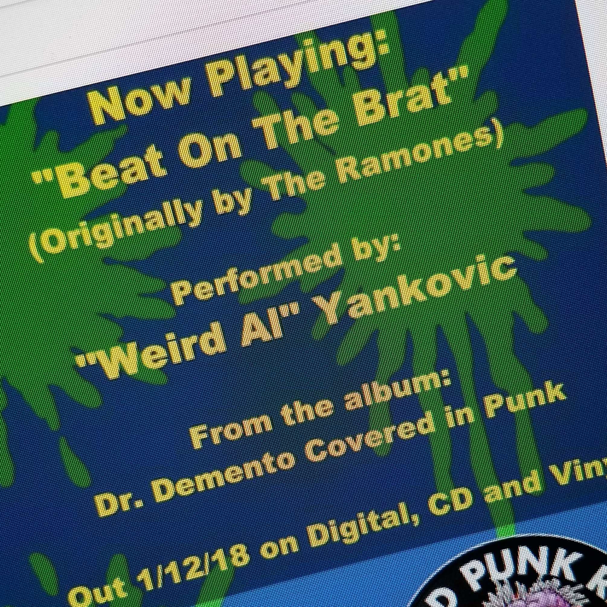 GET YOUR MUSIC NERD ON NEWS Nov 23, 2017: DR. DEMENTO COVERED IN PUNK / WEIRD AL