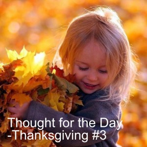 Thought for the Day -Thanksgiving #3
