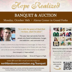 GFBS Interview: with Sue Shirek of Northlands Rescue Mission for ”Mission of Hope” Banquet & Auction