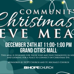 GFBS Interview: Patrick Severson of Hope Church for the Christmas Eve Meal in Grand Cities Mall this Sunday from 11-1pm