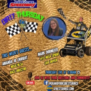 RCS Dirty Thursday – with NOSA Sprint Car #13, Mark Dobmeier NOSA Race Director, Amanda Jo Enright