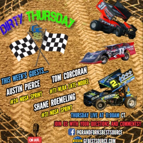 DIRTY THURSDAY - with NOSA Sprints #2A Austin Pierce & #31 Shane Roemeling, & #T1, Tom Corcoran