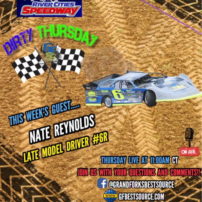 RCS DIRTY THURSDAY - with Late Model Driver #6R, Nate Reynolds, MWMod Driver #BO, Jory Berg & FKA Drivers Aiden Reynolds & Charlie Berg