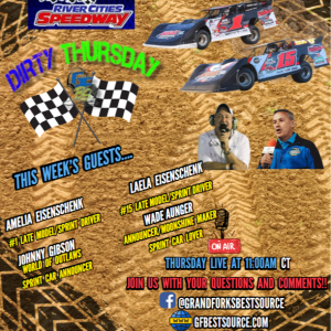 RCS Dirty Thursday Replay - with Late Model Drivers, Amelia & Laela Eisenschenk, WoO Announcer, Johnny Gibson & Australian Announcer, Wade Aunger from 8-22-2024