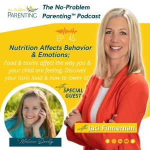 EP. 45 Nutrition Affects Behavior & Emotions; Food & toxins affect the way you & your child are feeling. Discover your toxic load & how to lower it! with Special Guest Melissa Deally