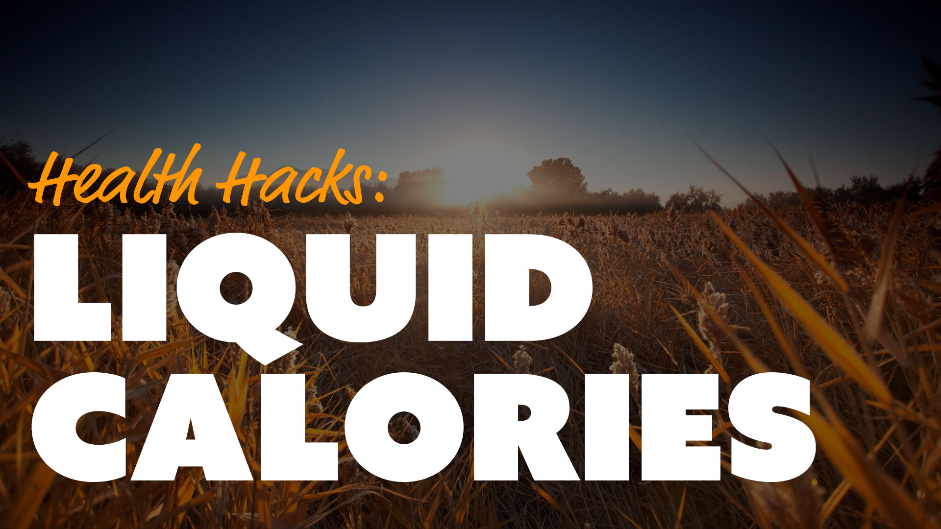 Trader Health Hack: Liquid Calories