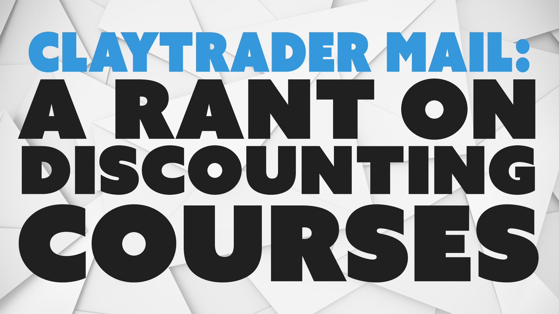 A Rant on Discounting Courses
