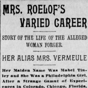 Mabel Tinley, alias Lasca Vega, alias Mrs. John Van Ness Roberts