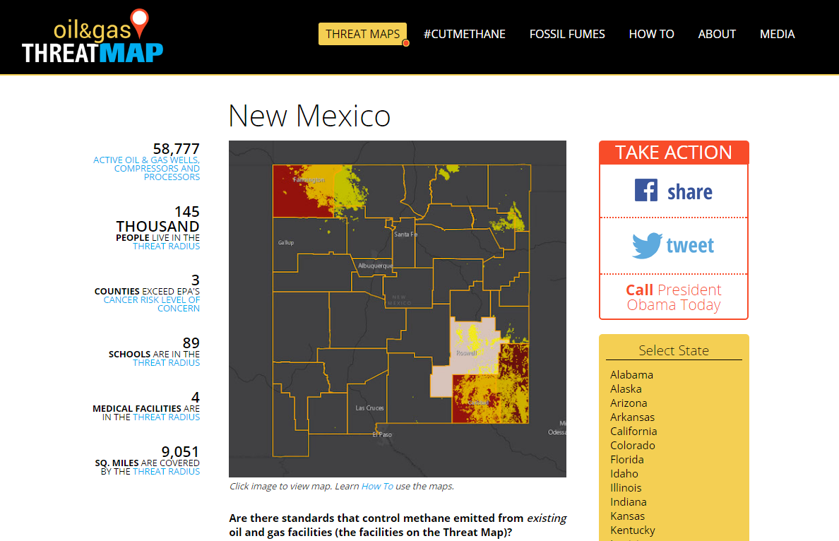 Oil and Gas Threat Map