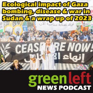 Ecological impact of Gaza bombing, disease and war in Sudan & 2023 wrap up | Green Left News Podcast