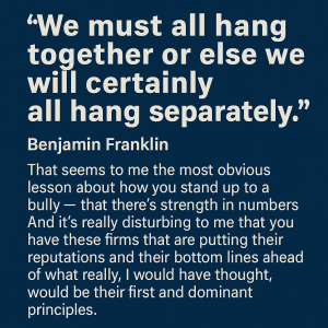 Law Firms vs. Bullies: Standing Up for Principles (Or Selling Out?)