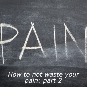 Where is God when it hurts 6? How to not waste your pain part 2