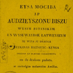 Lidijas Leikumas stāsts par pirmo latgaliešu laicīgās literatūras darbu – J. Akeleviča (1768–1842) “Eisa muoceiba ap audziešonu bišu”