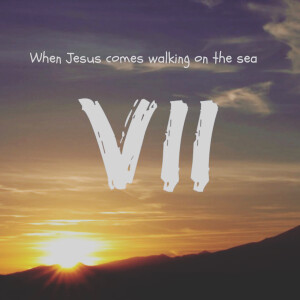 Jesus walks across the waves