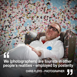 Chris Floyd shares stories about some of the artists, musicans & actors he's photographed
