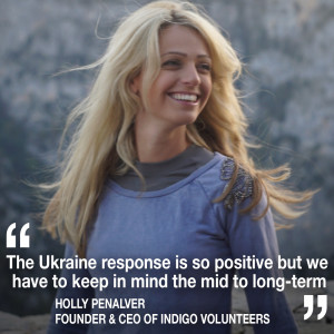 Helen discusses the Ukrainian refugee crisis with the founder of Indigo Volunteers