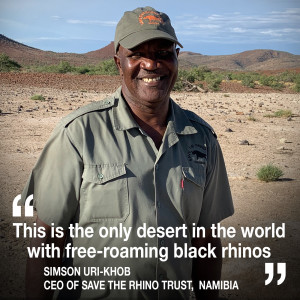 Simson Uri-Khob talks about his life saving black rhinos in Namibia