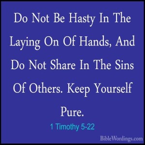 Mar 14, 2024 - Don’t Lay Hands on Others Suddenly - Kenneth E. Hagin