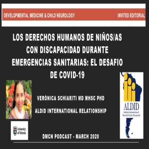 Derechos Humanos de los Niños con Discapacidad: el Desafıo de COVID-19 | Veronica Schiariti | DMCN