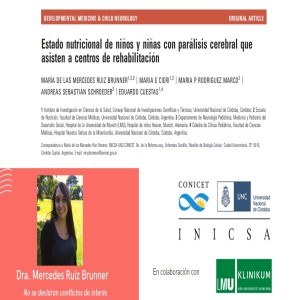 Nutritional Status of Children with Cerebral Palsy Attending Rehab | Ruiz Brunner | DMCN | Spanish