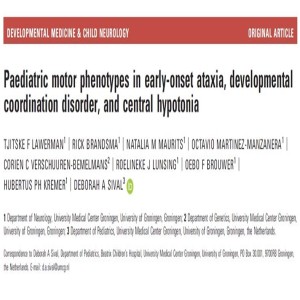 Motor Phenotypes in Ataxia, Developmental Coordination Disorder and Hypotonia | Deborah Sival | DMCN