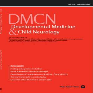 Children with Hemiplegic Cerebral Palsy | Bernard Dan & Dido Green | DMCN