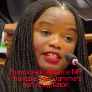 Democratic Alliance MP Phumzile Van Damme's non resignation
