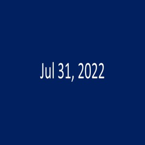 Sunday, July 31, 2022