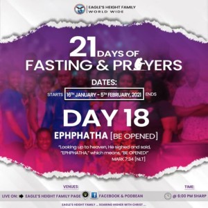 18/21 DAYS EAGLES FASTING AND PRAYERS WITH APOSTLE EMMANUEL DARKWAH