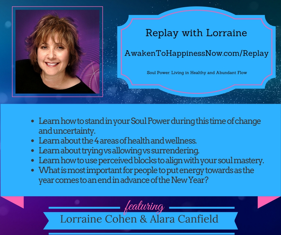 Soul Power: Living in Healthy and Abundant Flow with Lorraine Cohen