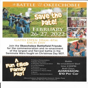 SW096 Okeechobee Battlefield Friends Commemorate Christmas Day 1837 Clash