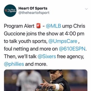 The Heart of Sports w Jason Springer & Jeff Cohen: Guest MLB Umpire Chris Guccione