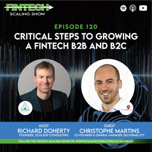 Episode 120: Critical Steps to Growing a Fintech B2B and B2C  with Christophe Martins