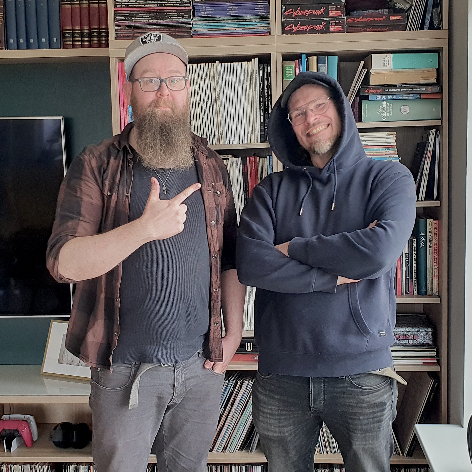 Snæbjörn talar við fólk
