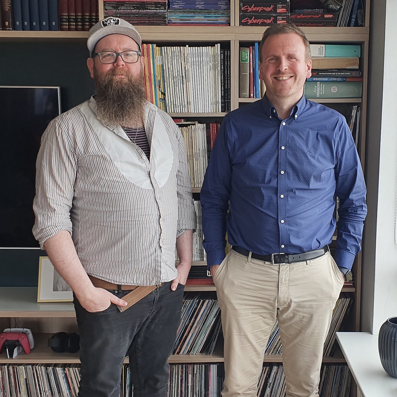Snæbjörn talar við fólk
