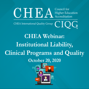 CHEA Webinar: Institutional Liability, Clinical Programs and Quality