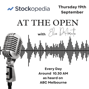 2024 Sep 19th ASX At the Open: The rate cut we all saw coming